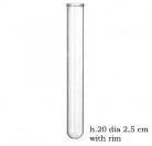 Reageerbuisjes glas met rand 20 cm Ø2.5 cm set 12 stuks, Nieuw