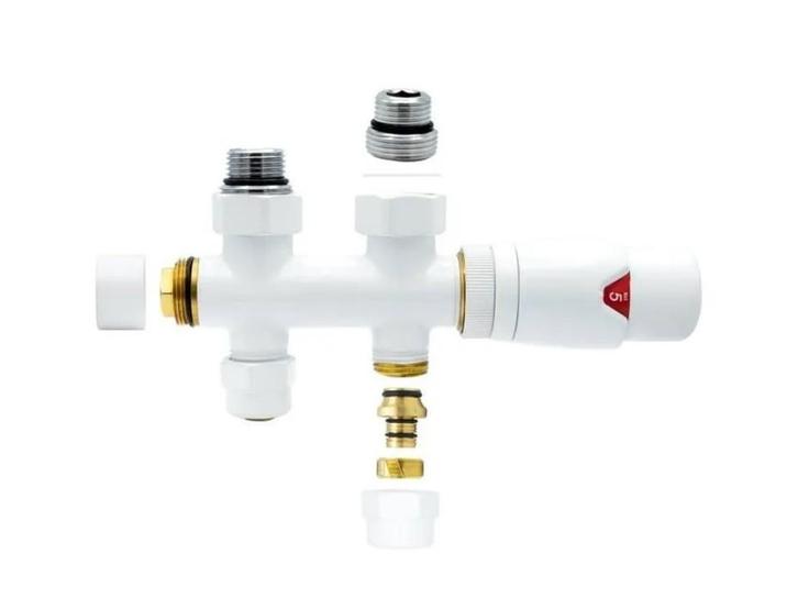 Universele Witte Radiator-Aansluitset Midden-Onder-Recht, Doe-het-zelf en Bouw, IJzerwaren en Bevestigingsmiddelen, Ophalen of Verzenden