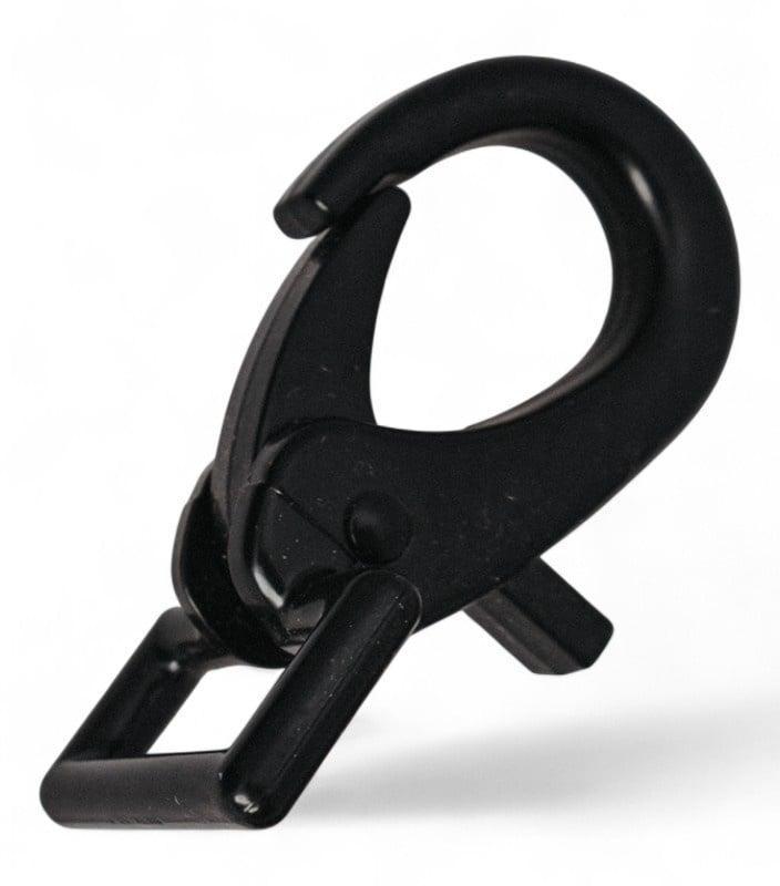 Musketonhaak met rechthoekige clip 22 en 25mm Zwart, Tuin en Terras, Overige Tuin en Terras, Verzenden
