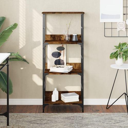 vidaXL Boekenrek 50x33x117,5 cm bewerkt hout gerookt, Huis en Inrichting, Kasten | Boekenkasten, Nieuw, Verzenden