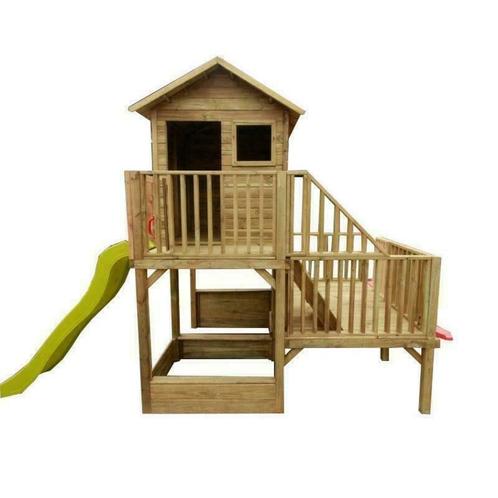 Vervolg Contour Beg ② Safari houten speelhuis Panter, met glijbaan mogelijk! — Speelgoed |  Buiten | Speelhuisjes — 2dehands