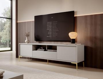 TV-Meubel beige 180x38x52 | TV Kast 2 deuren 1 klep disponible aux enchères