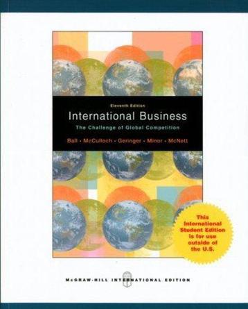 International Business 9780071286671 Wendell McCulloch, Verzenden, Wendell McCulloch