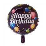 Helium Ballon Happy Birthday Ballonnen 45cm leeg, Verzenden
