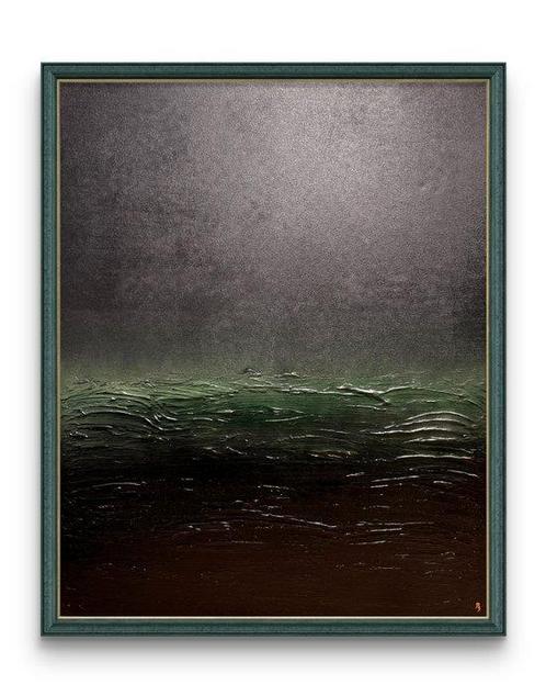 Oscar Bruno -  Green Sea Stile N6  - XL -, Antiek en Kunst, Kunst | Schilderijen | Modern