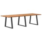 vidaXL Eettafel met natuurlijke rand 280x100x74 cm massief, Huis en Inrichting, Verzenden, Nieuw