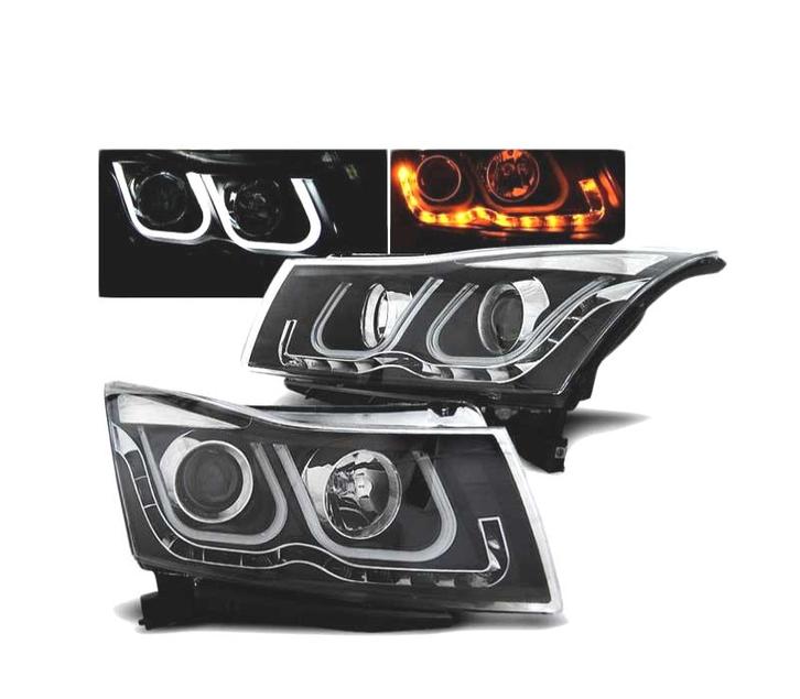 PHARES LED TUBE LIGHT POUR CHEVROLET CRUZE 09-12 NOIR, Auto-onderdelen, Verlichting, Verzenden