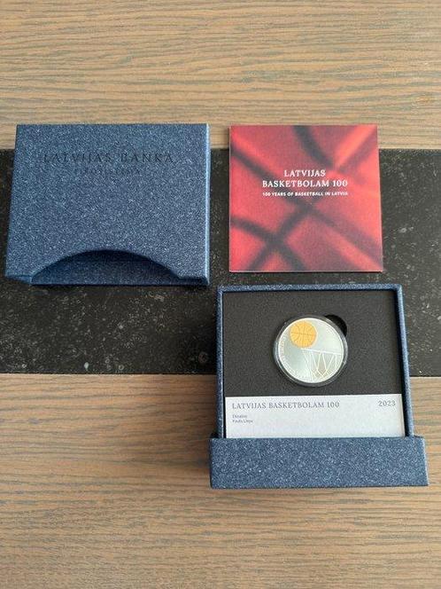 Letland. 5 Euro 2023 100 years of basketball in Latvia, Postzegels en Munten, Munten | Europa | Euromunten