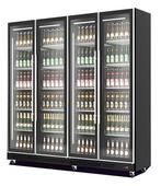Koelkast 4 Glasdeuren Zwart, Zakelijke goederen, Horeca | Keukenapparatuur, Verzenden, Nieuw in verpakking, Koelen en Vriezen
