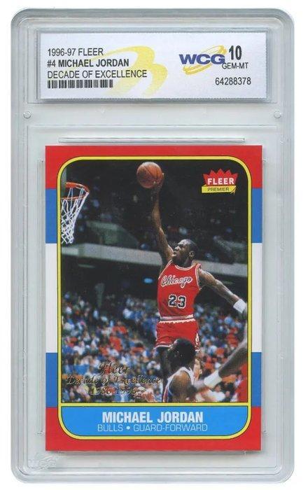 1996/97 Fleer Decade of Excellence Michael Jordan #4 - WCG, Verzamelen, Stickers