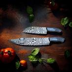 Kitchen knife - D2 Tool Steel with Geometrical Pattern,