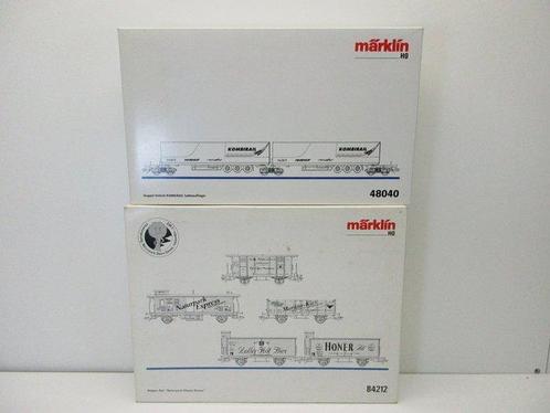 Märklin H0 - 48040 + 84212 - Modeltrein goederenwagon (2) -, Hobby en Vrije tijd, Modeltreinen | H0