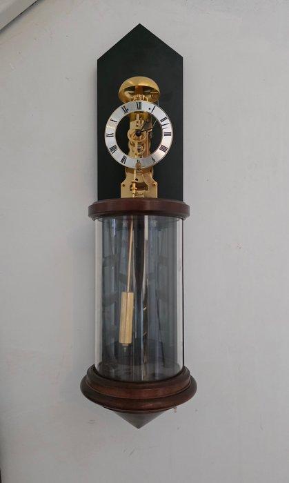 Wandklok - Franz Hermle & Sohn Bauhaus - Mahonie - 1960-1970, Antiek en Kunst, Antiek | Klokken