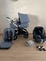 Bugaboo Fox 2 mélange blue kinderwagen compleet Set, Kinderen en Baby's, Ophalen, Bugaboo, Zo goed als nieuw, Combiwagen