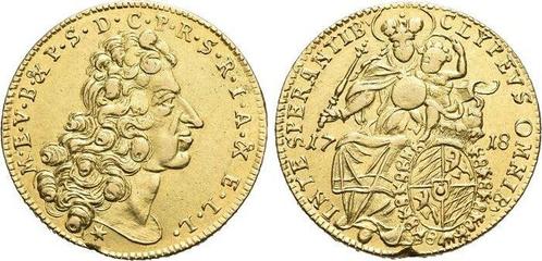 Goud-maxdor 1718 Bayern Maximilan Ii Emanuel 1679-1726, Postzegels en Munten, Munten en Bankbiljetten | Toebehoren, Verzenden