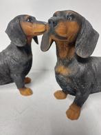 Statue, tuin beeld van een teckel - 20 cm - polyresin