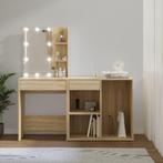 vidaXL Kaptafel met kastje en LEDs bewerkt hout sonoma, Huis en Inrichting, Verzenden, Nieuw