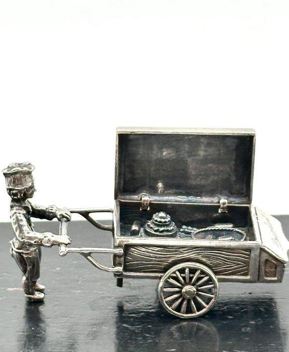 No reserve-Handgemaakte zilveren miniatuur Bakker met, Antiek en Kunst, Antiek | Zilver en Goud