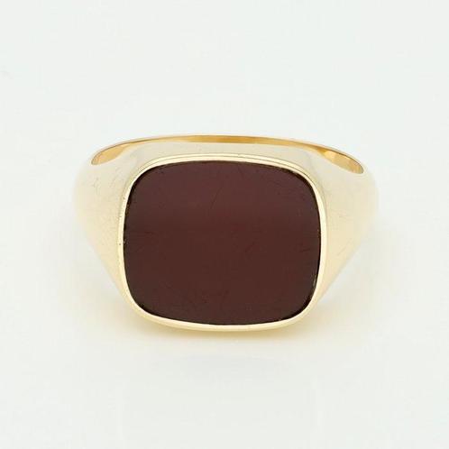 Ring - 14 karaat Geel goud - Carneool, Handtassen en Accessoires, Ringen