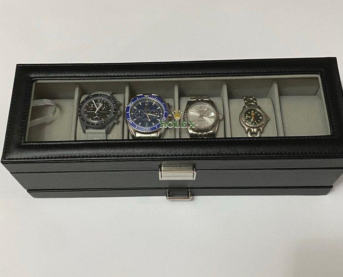 Prestige - Sieradendoos - Leder, Fluweel - Swiss Made -, Antiek en Kunst, Kunst | Designobjecten