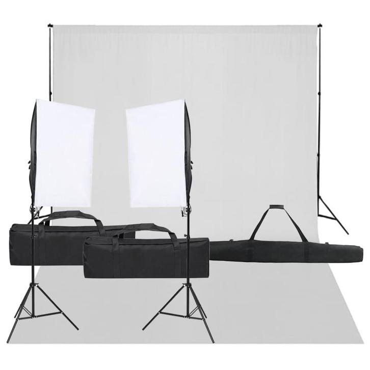 VD Fotostudioset met verlichtingsset en achtergrond, Auto diversen, Autogereedschap, Verzenden