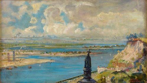 Sharkevich Vsevolod Danilovich - View of Kyiv, Antiquités & Art, Art | Peinture | Classique