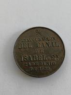 Spanje. Isabel II (1833-1868). Bronze medal 1858 -, Timbres & Monnaies, Monnaies & Billets de banque | Accessoires
