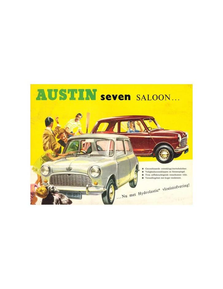 1965 AUSTIN SEVEN SEDAN BROCHURE NEDERLANDS, Boeken, Auto's | Folders en Tijdschriften