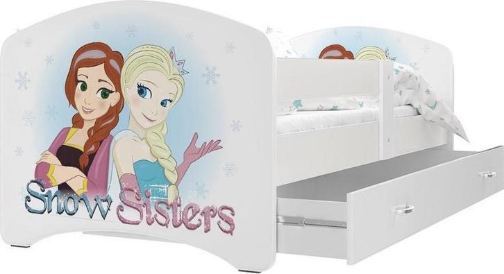 Stijlvol Wit Kinderbed Frozen Thema - Met Opbergruimte &..., Kinderen en Baby's, Kinderkamer | Bedden, Nieuw, Ophalen of Verzenden