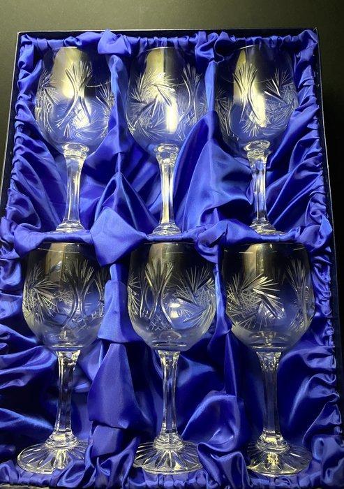 Les Grandes ducs - Drinkset (6) - Wijn glazen set Taillee, Antiek en Kunst, Antiek | Meubels | Tafels