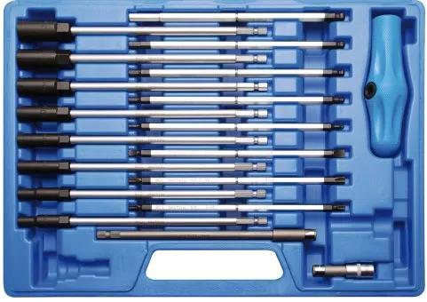 BGS Schroevendraaier met T-greep en dopsleutelset 19 delig., Doe-het-zelf en Bouw, Gereedschap | Handgereedschap, Nieuw, Ophalen of Verzenden
