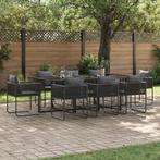 vidaXL 12-delige tuinset met kussens van staal en poly, Verzenden, Nieuw, Tuinset