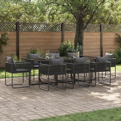 vidaXL 12-delige tuinset met kussens van staal en poly, Tuin en Terras, Tuinsets en Loungesets, Tuinset, Nieuw, Verzenden
