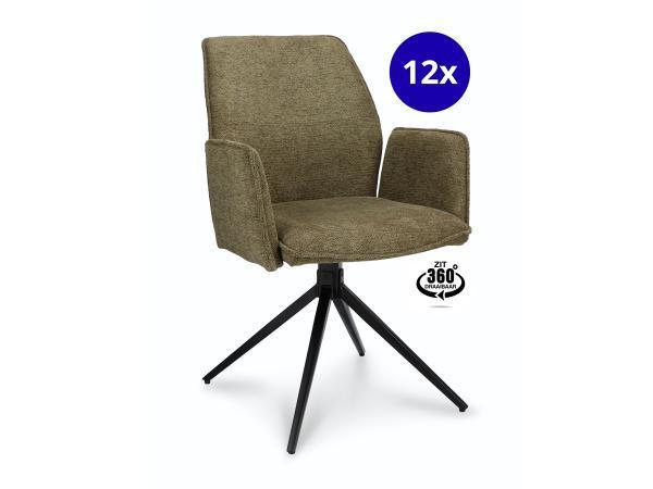 Veiling - Armstoel Davidson (set van 12) Draaibaar - Stof -, Maison & Meubles, Chaises
