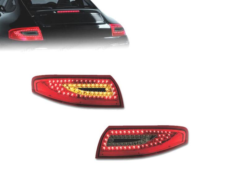FEUX ARRIÈRE POUR PORSCHE 911 996 LED ROUGE FUMÉ, Auto-onderdelen, Verlichting, Verzenden