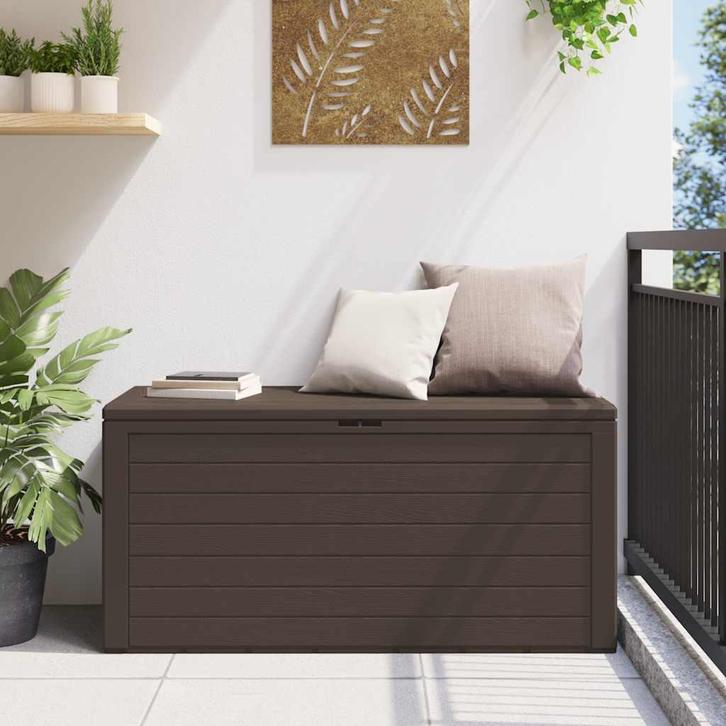 vidaXL Tuinbox 116x44x55 cm bruin, Tuin en Terras, Bergingen en Tuinkasten, Nieuw, Verzenden