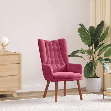 vidaXL Relaxzetel Wijnrood Velvet, Verzenden