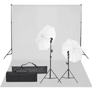 vidaXL Fotostudioset met verlichtingsset en achtergrond, Audio, Tv en Foto, Verzenden, Nieuw