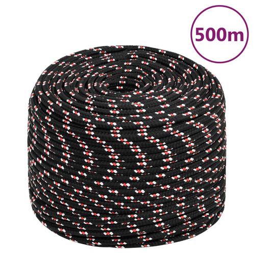 vidaXL Boot touw 10 mm 500 m polypropyleen zwart, Doe-het-zelf en Bouw, IJzerwaren en Bevestigingsmiddelen, Nieuw, Verzenden