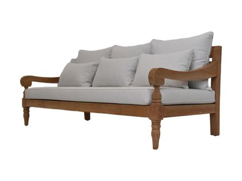 Bahama 3,5-zits sofa incl. kussens - 190x95x80 - Naturel/wit, Jardin & Terrasse, Jardin & Terrasse Autre, Envoi