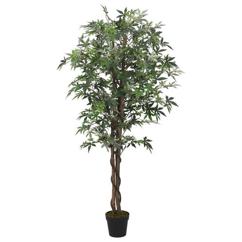 vidaXL Kunstplant esdoornboom 336 bladeren 120 cm groen, Huis en Inrichting, Woonaccessoires | Kunstplanten en Kunstbloemen, Nieuw