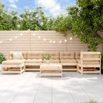 vidaXL 8-delige Loungeset met kussens massief hout, Tuin en Terras, Verzenden, Nieuw, Loungeset