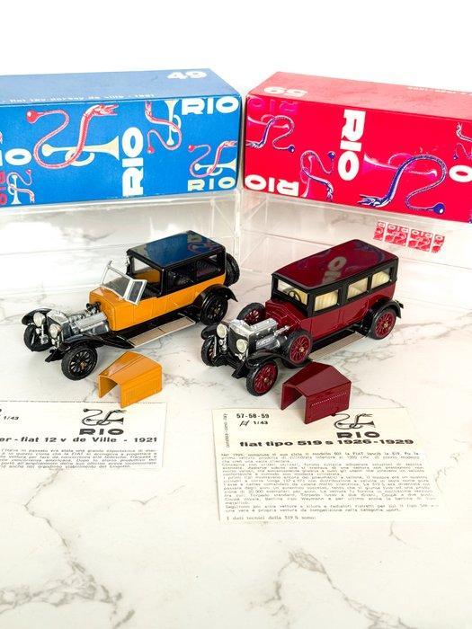 Rio 1:43 - Modelauto (2) - Fiat Super 12V de Ville 1921 +, Hobby en Vrije tijd, Modelauto's | 1:5 tot 1:12