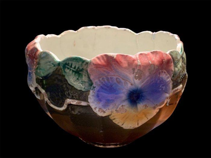 Devesas - Bloempot - Faience - Multicolor faience, Antiek en Kunst, Antiek | Glaswerk en Kristal
