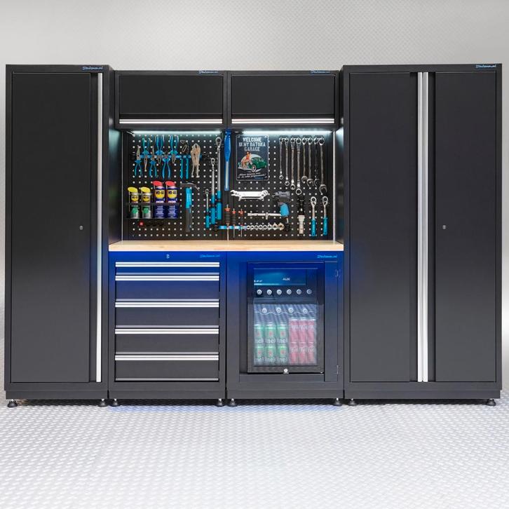 Datona Werkplaatsinrichting PREMIUM eiken werkblad met, Doe-het-zelf en Bouw, Werkbanken, Ophalen of Verzenden