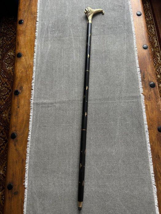 Wandelstok - Messing, Hout, Antiek en Kunst, Curiosa en Brocante