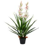 vidaXL Kunstplant met pot cymbidium orchidee 100 cm groen, Verzenden