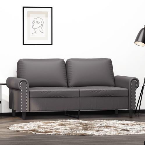 vidaXL Tweezitsbank 140 cm kunstleer grijs, Huis en Inrichting, Zetels | Zetels, Nieuw, Verzenden