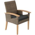 tectake Wicker stoel Rosarno - natuur, Tuin en Terras, Tuinsets en Loungesets, Verzenden, Nieuw