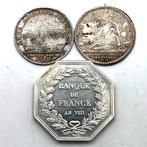 France. Lot de 3 jetons en argent (Sans Prix de Réserve)